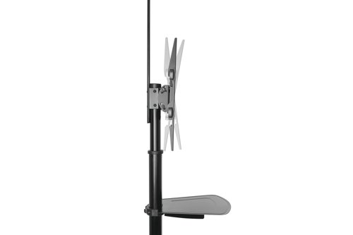 Filex Mobile TV Stand Height Adjustable for 37-70 Inch Flat Panel Screens Black 809148