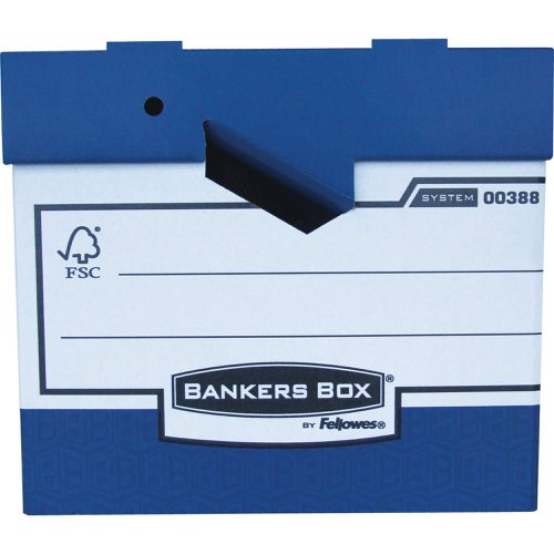 Fellowes Bankers Box Heavy Duty Ergo Box Blue/White (Pack of 10) 0038801