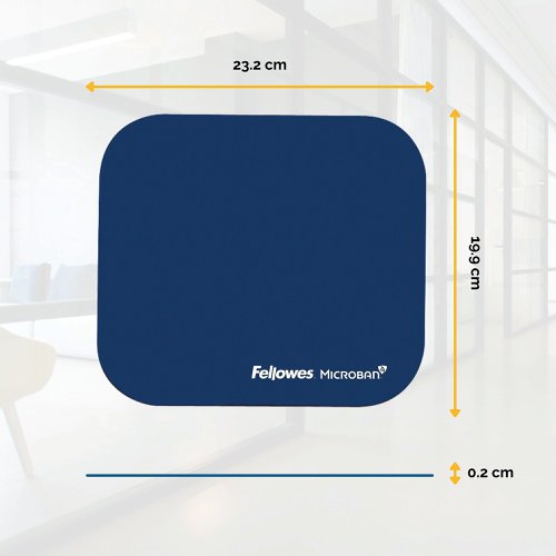 Fellowes Mousepad with Microban Antibacterial Protection Blue 5933805