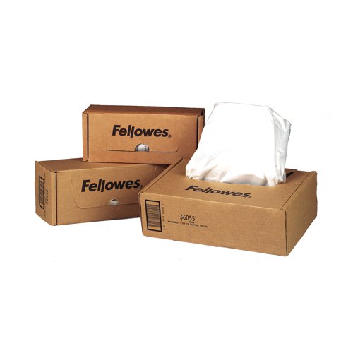 Fellowes Shredder Waste Bags 143 Litre Clear (Pack of 50) 3605801 BB48711