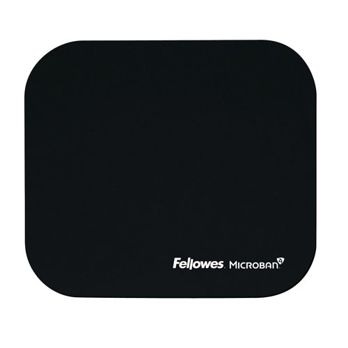 Fellowes Microban Antibacterial Mouse Mat Black 5933905