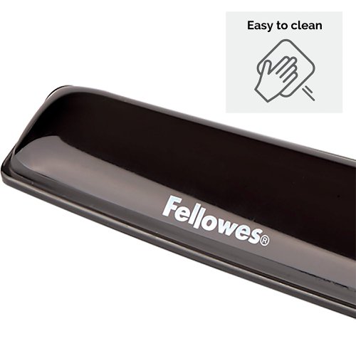 Fellowes Crystal Gel Keyboard Wrist Support Black 9112201