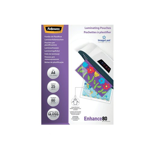 Fellowes A4 Enhance Laminating Pouches 160 Micron (Pack of 25) 53962