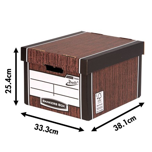 Bankers Box Premium Classic Box Wood Grain (Pack of 5) 7250513