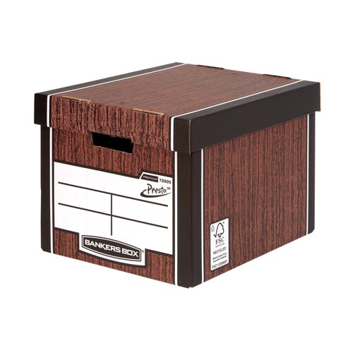 Bankers Box Premium Tall Box Woodgrain (5 Pack) 7260520