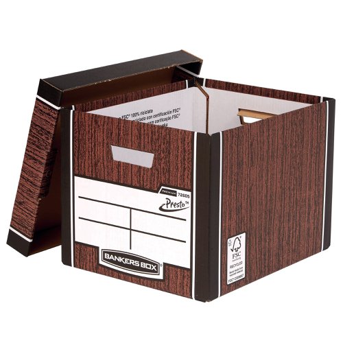 Bankers Box Premium Tall Box Woodgrain (Pack of 5) 7260520