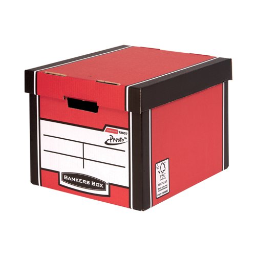 Bankers Box Premium Tall Box Red (Pack of 5) 7260706 Storage Boxes BB57831