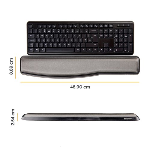 Fellowes Premium Gel Adjustable Keyboard Wrist Support Black 9374201 Wrist Rests BB58932