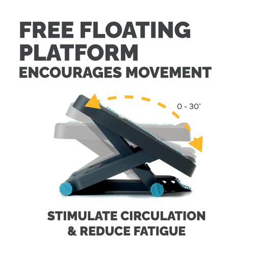 Fellowes Energizer Footrest Black with Reflexology Mapping 8068001