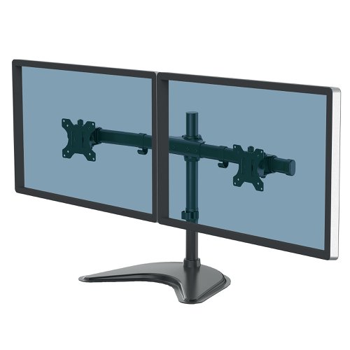 Fellowes Seasa Freestanding Dual Horizontal Monitor Arm 8043701 | Fellowes