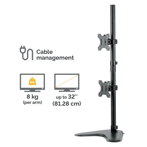 Fellowes Seasa Freestanding Dual Stacking Monitor Arm 8044001