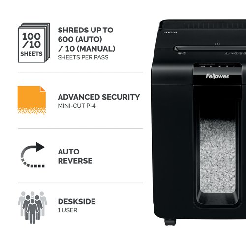 Fellowes AutoMax 100M Mini-Cut Shredder 4629301