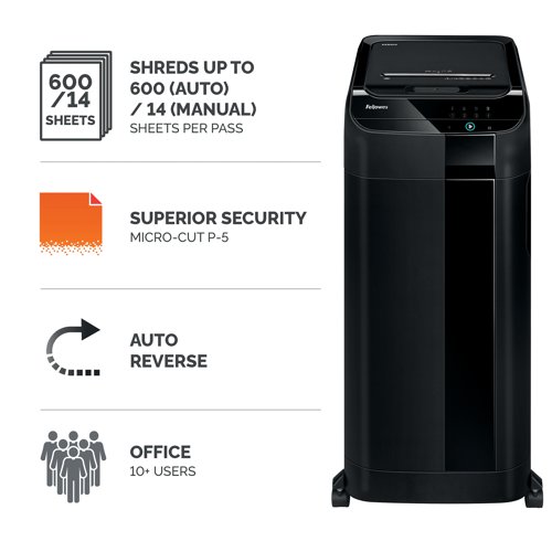 Fellowes AutoMax 600M Micro-Cut Auto Feed Shredder 4657401