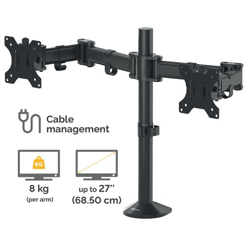 Fellowes Reflex Dual Monitor Arm 8502601 | Fellowes