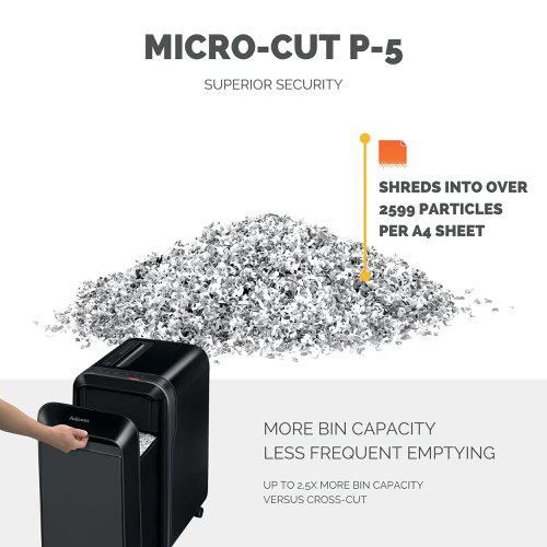 Fellowes Powershred LX221 Micro-Cut Shredder Black 5050401 Department & Office Shredders BB75155