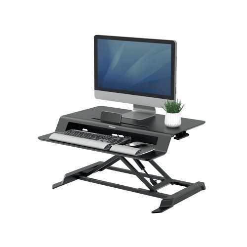 Fellowes Lotus LT Sit-Stand Workstation Black 8215001 | Fellowes