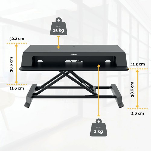 Fellowes Lotus LT Sit-Stand Workstation Black 8215001 | Fellowes