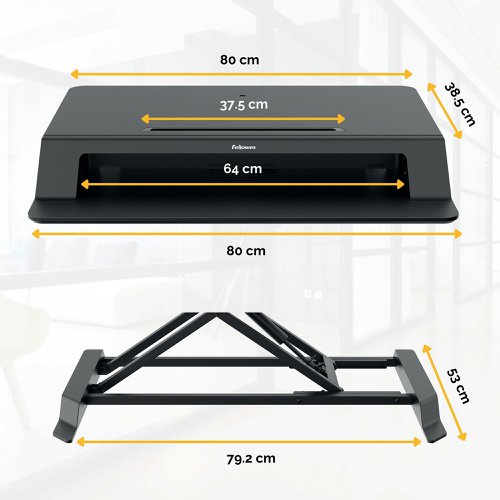 Fellowes Lotus LT Sit-Stand Workstation Black 8215001 | Fellowes