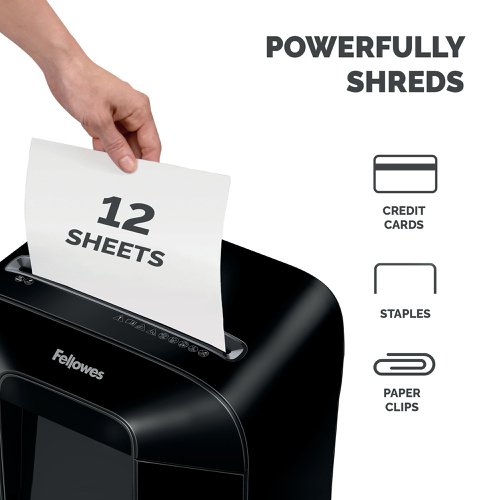 Fellowes Powershred LX85 Cross-Cut Shredder Black 4400901