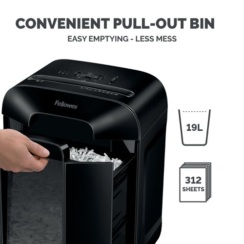 Fellowes Powershred LX85 Cross-Cut Shredder Black 4400901