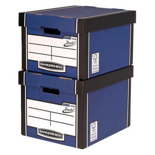 Bankers Box Premium Classic Box Blue (Pack of 5) 7250617 Storage Boxes BB78269