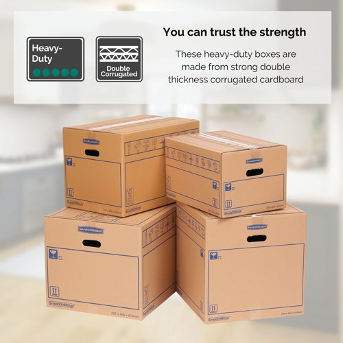 Bankers Box SmoothMove C-Flute Everyday Moving Box 39 Litre (Pack of 10) 6203601