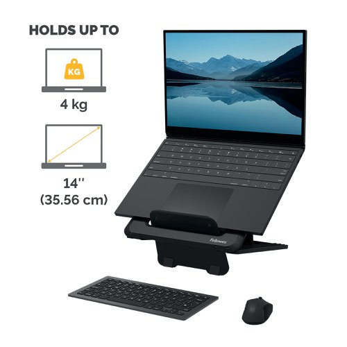 Fellowes Breyta Laptop Riser Black 100016558 | Fellowes