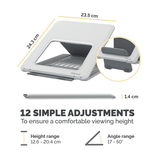 Fellowes Breyta Laptop Riser White 100016559 | Fellowes