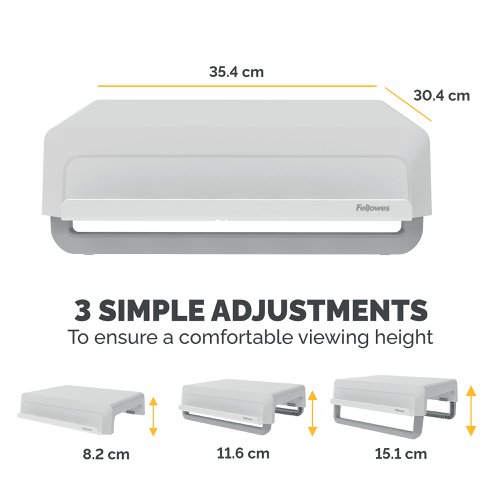 Fellowes Breyta Monitor Stand White 100016561 | Fellowes