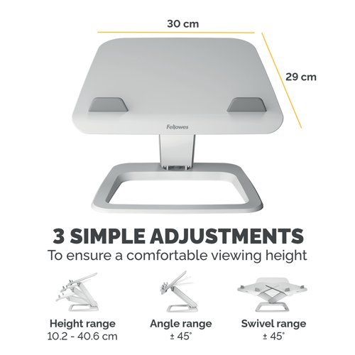 Fellowes Hana Laptop Riser White 100016995 | Fellowes