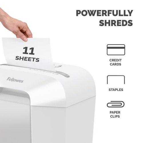 Fellowes Powershred LX70 Cross-Cut Shredder White 100017469