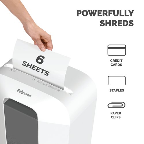 Fellowes Powershred LX25 Cross-Cut Shredder White 100110063