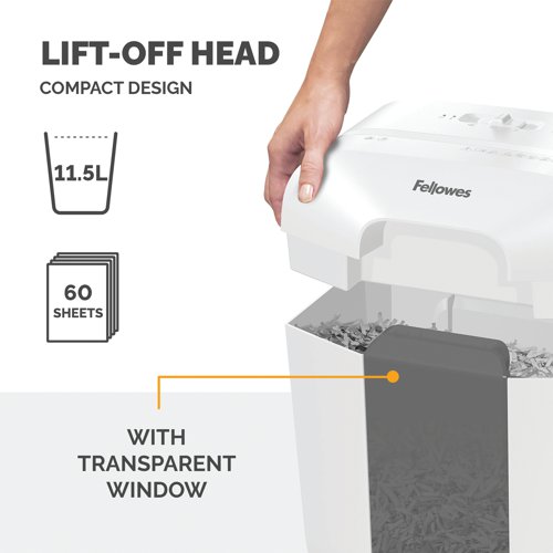 Fellowes LX25 Cross-Cut Shredder White 100110063