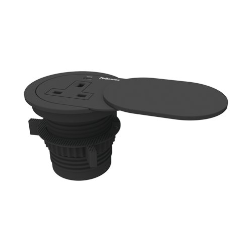 Fellowes Power Spot Type G UK/IE 1 Socket and 1 USB C Port Black 100136977