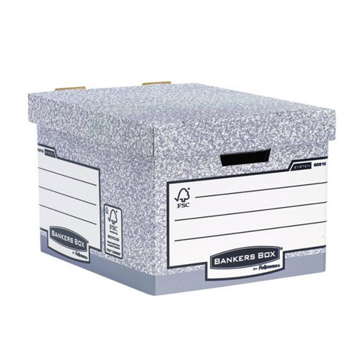 Bankers Box Storage Box Standard Grey (Pack of 10) 00810-FF