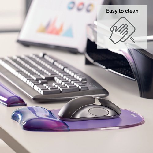 Fellowes Crystals Gel Mouse Pad Purple 9144103