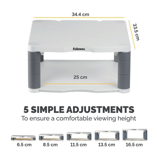 Fellowes Premium Monitor Riser Platinum 9171701 | Fellowes