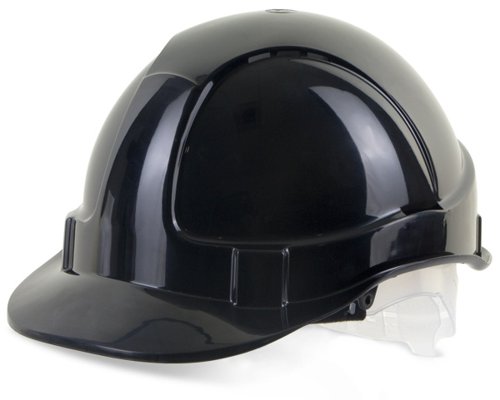 Economy Vented Safety Helmet Black One Size BBEVSHBL