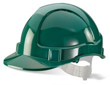 Economy Vented Safety Helmet Green One Size