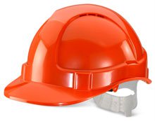 Economy Vented Safety Helmet Orange One Size BBEVSHO