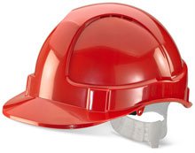 Economy Vented Safety Helmet Red One Size BBEVSHRE