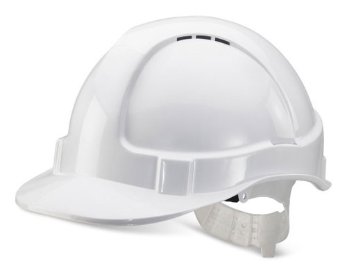 Economy Vented Safety Helmet White One Size BBEVSHW | Beeswift