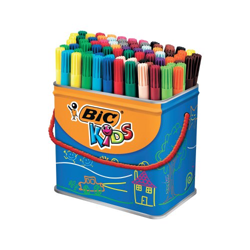 Bic Kids Visa Felt Tip Pens Fine Tip Assorted (Pack of 84) 829013