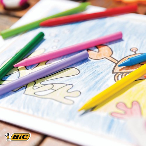 Bic Plastidecor Crayons Assorted Pack of 24 8297721 | Bic