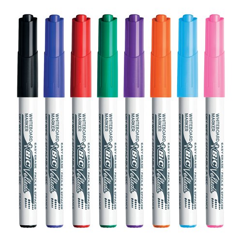 Bic Velleda 1741 Drywipe Marker Assorted (Pack of 8) 1199001748 | BC01748 | Bic