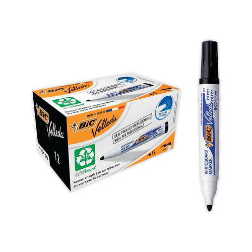 Bic Velleda 1701 Whiteboard Marker Black (Pack of 12) 904937 | Bic