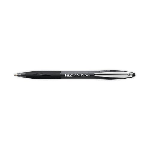 Bic Atlantis Premium Ballpoint Pen Medium Black (Pack of 12) 902133