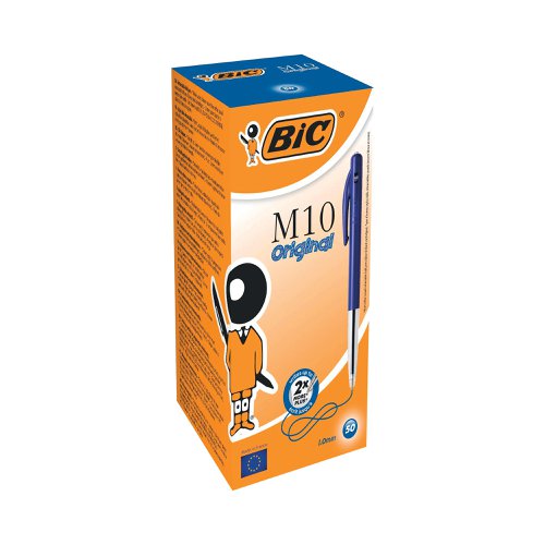 Bic M10 Clic Retractable Ballpoint Pen Medium Blue Pack of 50 1199190121