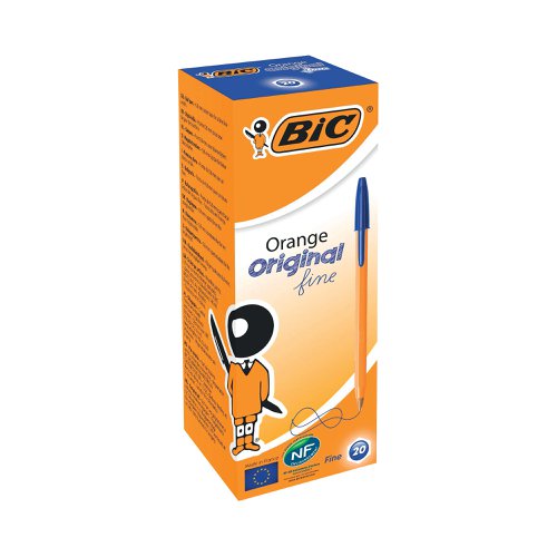 Bic Orange Fine Ballpoint Pen Blue (Pack of 20) 1199110111