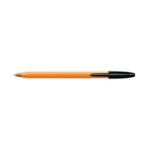 Bic Orange Fine Ballpoint Pen Black (Pack of 20) 1199110114